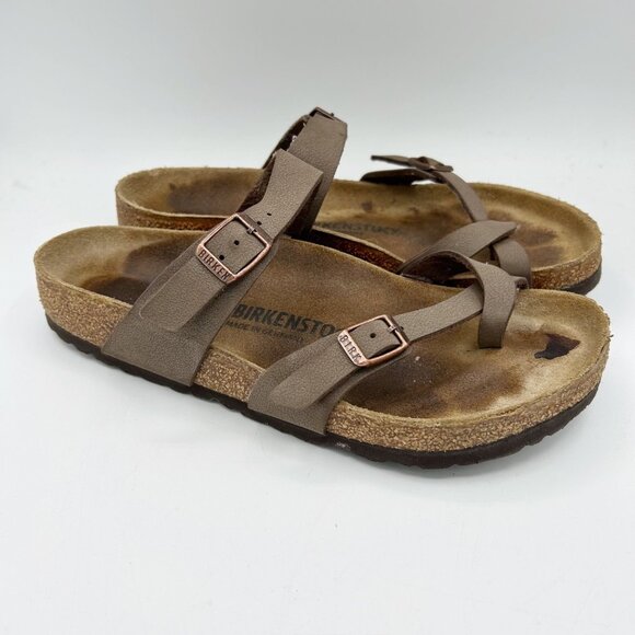 Birkenstock Mayari Brown Leather Sandals Size 39 Women's - Picture 1 of 5